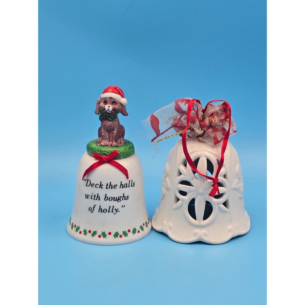 Christmas Bells White Set of 2